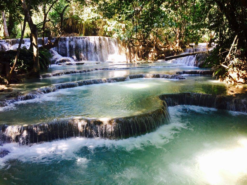 Places to VIsit in Laos - Kuang Si Waterfall Luang Prabang Laos